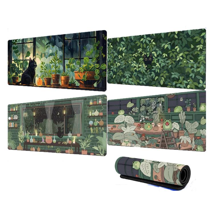Frog Mouse Pad Cute Green Desk Mat With Non-Slip Rubber Base For Computer Laptop, 300x600x2mm, 300x600x3mm, 300x700x2mm, 300x700x3mm, 300x800x2mm, 300x800x3mm, 400x900x2mm, 400x900x3mm