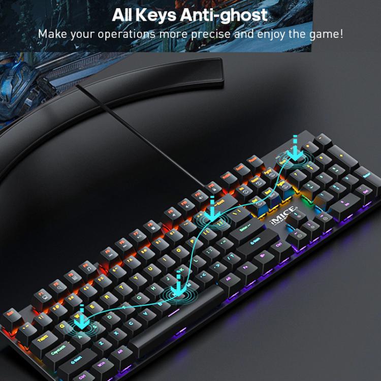 USB Wired RGB Mechanical Metal Gaming Keyboard, iMICE GK-600, iMICE GK-600 With Hand Rest