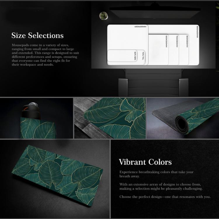 Flowers and Trees Themed Mouse Pad Desk Mat For Office/Gaming, 300x600x2mm, 300x600x3mm, 300x700x2mm, 300x700x3mm, 300x800x2mm, 300x800x3mm, 400x900x2mm, 400x900x3mm