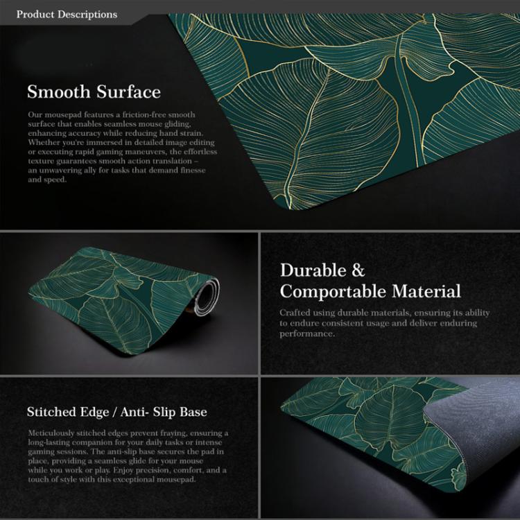 Flowers and Trees Themed Mouse Pad Desk Mat For Office/Gaming, 300x600x2mm, 300x600x3mm, 300x700x2mm, 300x700x3mm, 300x800x2mm, 300x800x3mm, 400x900x2mm, 400x900x3mm