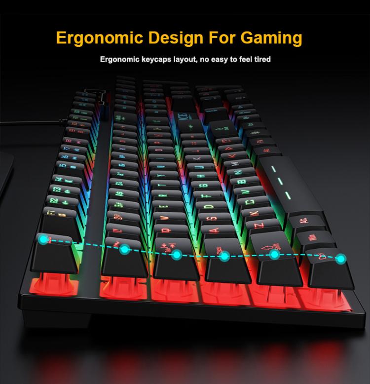 Wired Hovering Illuminated Gaming Keyboard Mouse Headset Set, GK-490