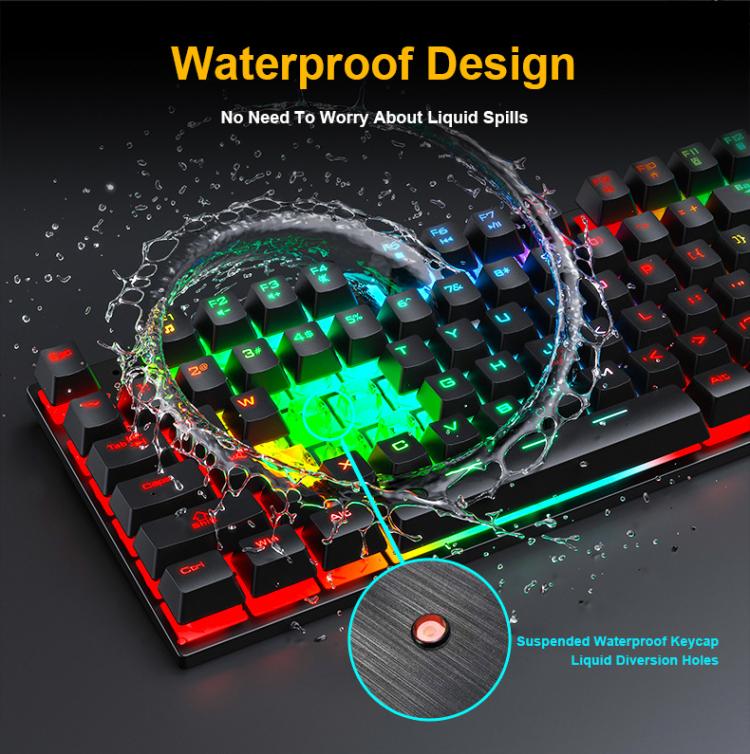 Wired Hovering Illuminated Gaming Keyboard Mouse Headset Set, GK-490