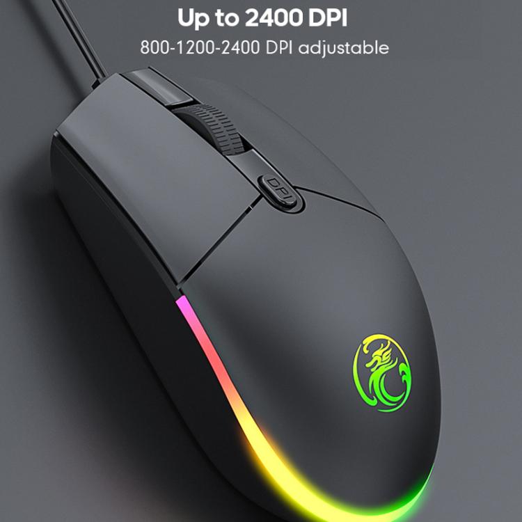 iMICE AN-350 Suspended Keycaps Mechanical Feeling Glowing Wired Gaming Keyboard and Mouse Set