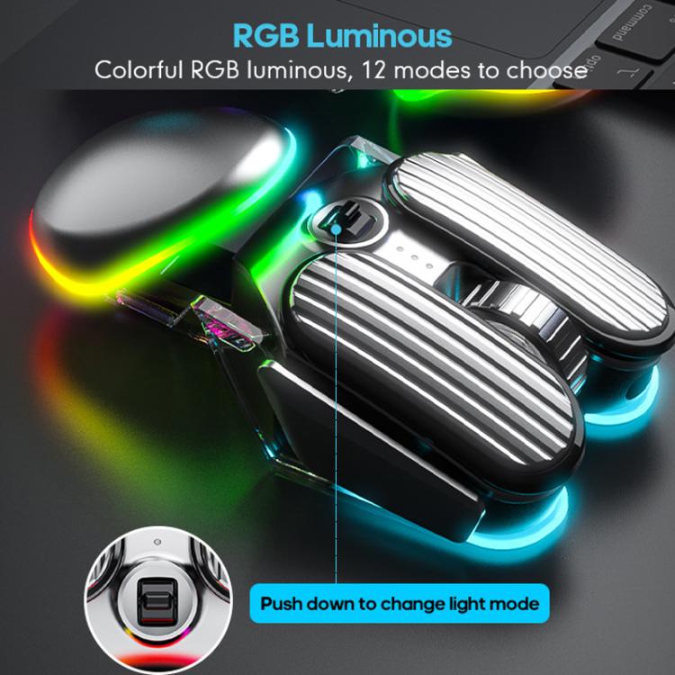 IMICE T800 Rechargeable Bluetooth Dual Mode Wireless Gaming Mice RGB Lighting Plating Mouse, T800