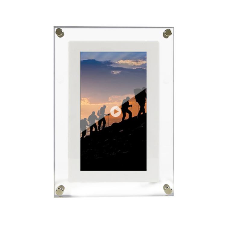 10.1 inch Transparent Acrylic Digital Photo Frame Video Picture Music Player Electronic Album Gift, US Plug, EU Plug, UK Plug, AU Plug
