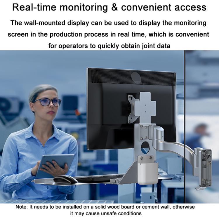 Monitor Bracket Industrial Equipment Cabinet Wall Mount All-In-One Stand Mouse Keyboard Bracket, WKS-1 21x60cm Tray Silver, WKS-1 21x60cm Tray Black, WKS-2 21x60cm Tray Silver, WKS-2 21x60cm Tray Black