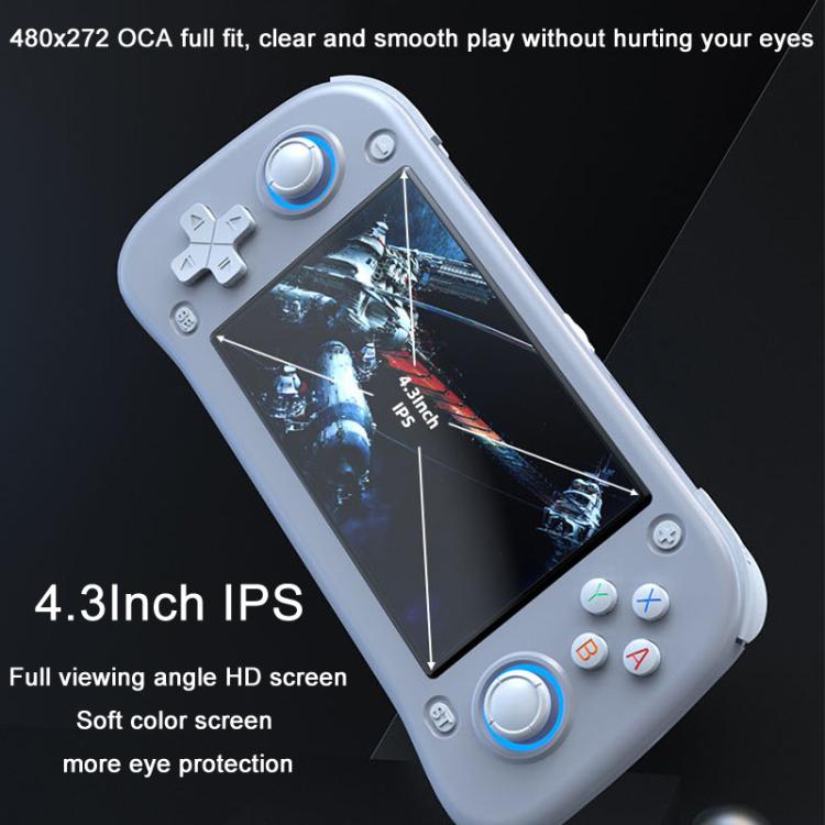 XF43 Retro Handheld Game Console Open Source 4.3 Inch Large Screen Gaming Video Players Console, 64G, 128G