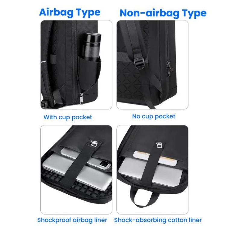 17.3-18 Inch Hard Shell Laptop Backpack with USB+Type-C Charging Ports Unisex Anti-Theft Business Travel Bag, Gray, Blue, Black, Airbag Black, Airbag Gray, Airbag Blue