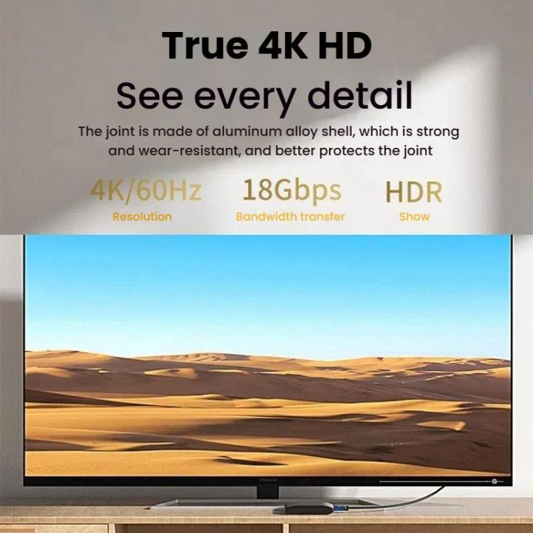 VegGieg V2.0 4K60Hz TV Set-Top Box Computer Monitor Projection HDMI Video Connection Cable, 1.5m, 2m, 3m, 5m