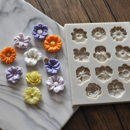 Fondant Cake Silicone Mold Chocolate Mold DIY Trumpet Flower Sun Flower Baking Decoration