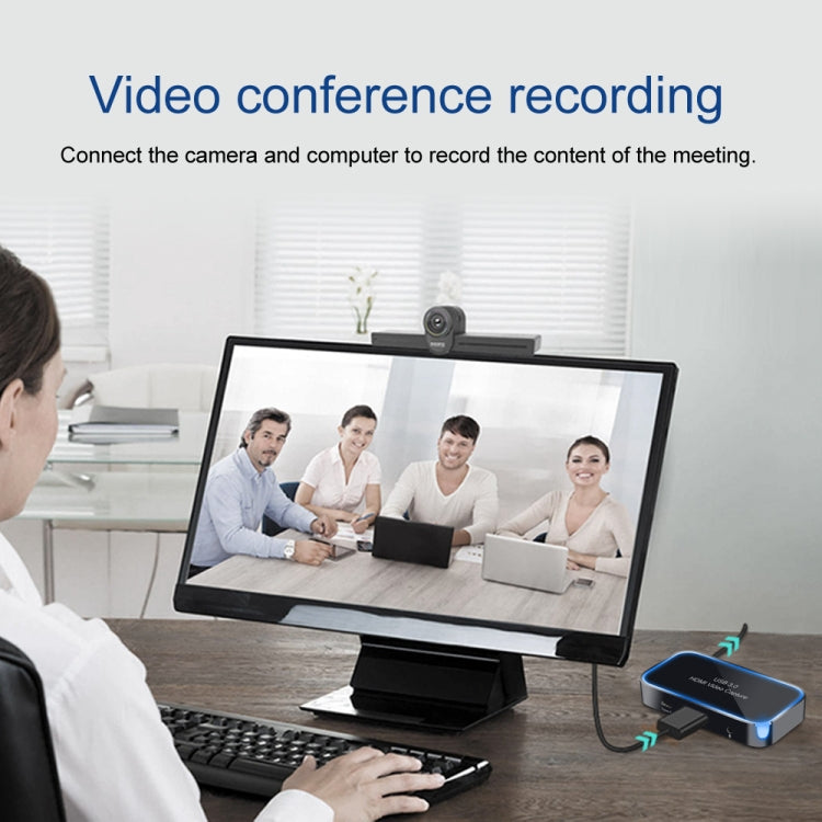 CK200 1080P HDMI + Microphone to HDMI + Audio + USB 3.0 HD Video Capture Card Device, Support UVC / UAC / MAC