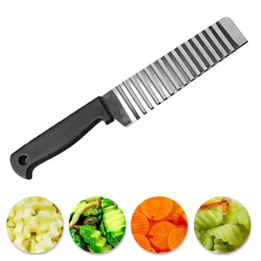 2PCS Stainless Steel Wave Knife – Professional Crinkle Potato & Vegetable Cutter