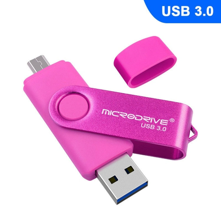 قرص تخزين دوار معدني مزدوج الاستخدام، سعة 16 جيجابايت، بمنفذ USB 3.0، مناسب للهواتف الذكية وأجهزة الكمبيوتر التي تعمل بنظام أندرويد