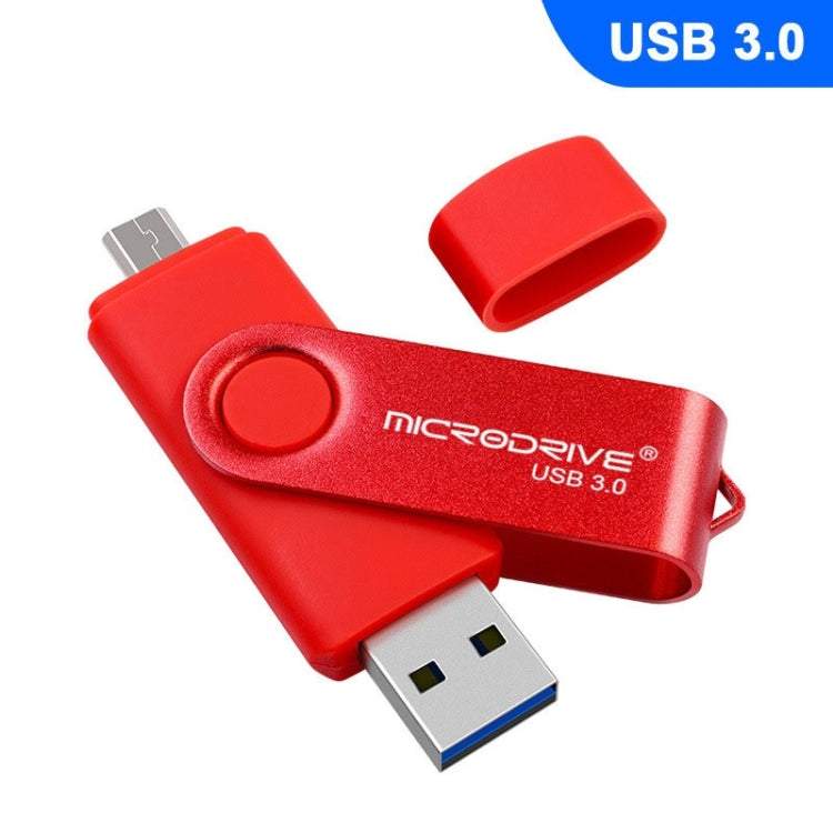 قرص تخزين دوار معدني مزدوج الاستخدام، سعة 16 جيجابايت، بمنفذ USB 3.0، مناسب للهواتف الذكية وأجهزة الكمبيوتر التي تعمل بنظام أندرويد