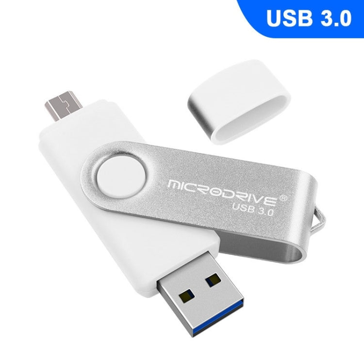 قرص تخزين دوار معدني مزدوج الاستخدام، سعة 16 جيجابايت، بمنفذ USB 3.0، مناسب للهواتف الذكية وأجهزة الكمبيوتر التي تعمل بنظام أندرويد
