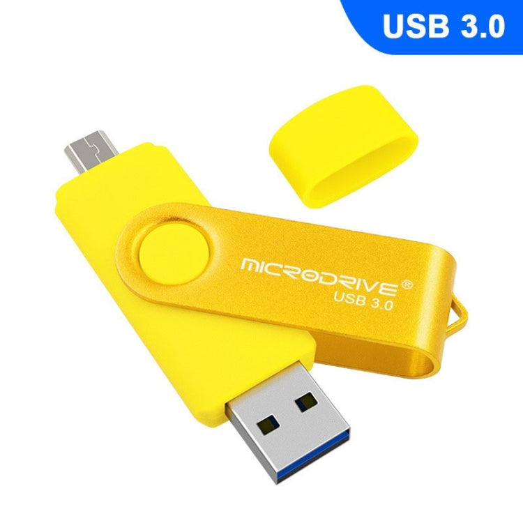 قرص تخزين دوار معدني مزدوج الاستخدام، سعة 16 جيجابايت، بمنفذ USB 3.0، مناسب للهواتف الذكية وأجهزة الكمبيوتر التي تعمل بنظام أندرويد
