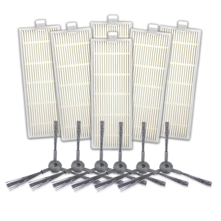 XI227 3 Pairs K614 Side Brushes *3+ 6 PCS I207 Filters for ILIFE A4 A4S A6, XI227