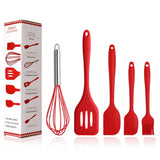 5 In 1 Pot Spatula Silicone Spatula Egg Beater Cooking Baking Tool Set