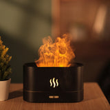 Flame Aroma Diffuser Night Light Humidifier – Essential Oil Diffuser with Realistic Flame Effect, Quiet Ultrasonic Mist & Ambient Light for Home, Office & Bedroom