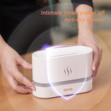 Flame Aroma Diffuser Night Light Humidifier – Essential Oil Diffuser with Realistic Flame Effect, Quiet Ultrasonic Mist & Ambient Light for Home, Office & Bedroom