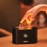 Flame Aroma Diffuser Night Light Humidifier – Essential Oil Diffuser with Realistic Flame Effect, Quiet Ultrasonic Mist & Ambient Light for Home, Office & Bedroom
