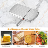 Stainless Steel Adjustable Cheese Slicer with Scale – Kitchen Bread Cutter & Divider Tool