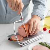 Stainless Steel Adjustable Cheese Slicer with Scale – Kitchen Bread Cutter & Divider Tool