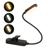 Hose Clip Book Light Night Reading Lamp Adjustable Brightness USB Rechargeable Book Clip Lights
