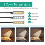 Hose Clip Book Light Night Reading Lamp Adjustable Brightness USB Rechargeable Book Clip Lights