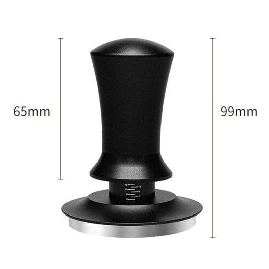 Scale Horizontal Constant Pressure Coffee Grinder Stretching Powder Press Hammer,Black Flat Bottom(51mm)