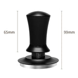 Scale Horizontal Constant Pressure Coffee Grinder Stretching Powder Press Hammer,Black Flat Bottom(51mm)