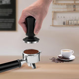 Scale Horizontal Constant Pressure Coffee Grinder Stretching Powder Press Hammer,Black Flat Bottom(51mm)