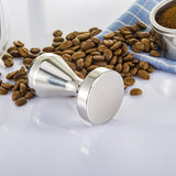 Stainless Steel Coffee Tamper – Flat Bottom Espresso Powder Press Hammer for Barista Brewing