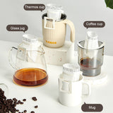 50pcs /Pack Ear-mounted Coffee Filter Portable Drip Coffee Filter Paper Coffee Powder Filter Bag