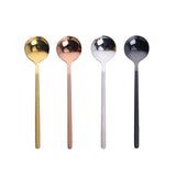 Mini Stainless Steel Coffee Spoon – Round Shape Dessert & Dining Spoon for Kitchen, Tea, and Coffee Accessories