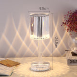 USB Charging Touch Diamond Crystal Table Lamp, Specification: USB Charging(RGB with Remote Control 16 Color)(Transparent)