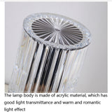 USB Charging Touch Diamond Crystal Table Lamp, Specification: USB Charging(RGB with Remote Control 16 Color)(Transparent)