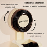 Suction Cup Shower Bracket Bathroom Swivel Adsorption Adjustable Shower Sprayer Holder(Cream)