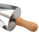 Stainless Steel Croissant Cutter Roller – Professional Pastry Dough Cutting Tool for Perfect Croissants (Silver)