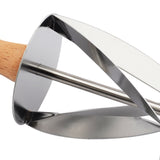 Stainless Steel Croissant Cutter Roller – Professional Pastry Dough Cutting Tool for Perfect Croissants (Silver)