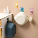 2 PCS JM028 Household Bathroom Non-Perforated Washbasin Hook Kitchen Cutting Board Seamless Hangable Storage Rack(Reinfawn)