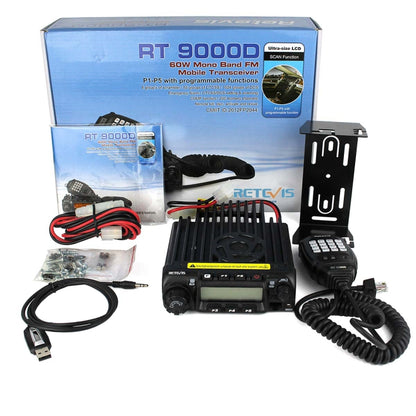 جهاز اتصال لاسلكي RETEVIS RT-9000D بتردد 136-174 ميجاهرتز و200 قناة و8 مجموعات، بتردد 136-174 ميجاهرتز