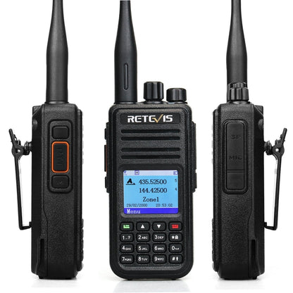 جهاز اتصال لاسلكي RETEVIS RT3S 136-174 ميجا هرتز + 400-480 ميجا هرتز 3000 قناة DMR محمول باليد، جهاز اتصال لاسلكي رقمي ثنائي الاتجاه، RT3S