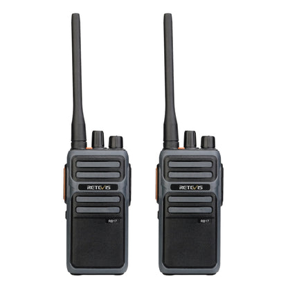 1 Pair RETEVIS RB17 462.5500-462.7250MHz 16CHS FRS License-free Two Way Radio Handheld Walkie Talkie, US Plug, RB17