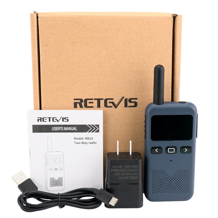 RETEVIS RB19 462.5500-467.7125MHz 22CHS FRS License-free Two Way Radio Handheld Walkie Talkie, US Plug, RB19