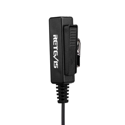 سماعة أذن مزودة بأنبوب صوتي سري مزود بمشبك طويل من RETEVIS TK 2 دبوس لسماعات H-777 / RT-5R / RT-5RV / RT-B6، مشبك طويل من TK