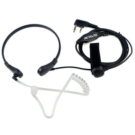 ميكروفون سماعة أذن أنبوبي صوتي سري من RETEVIS TK Throat PTT لأجهزة H-777 / RT-5R / RT-5RV / RT-B6، TK Throat