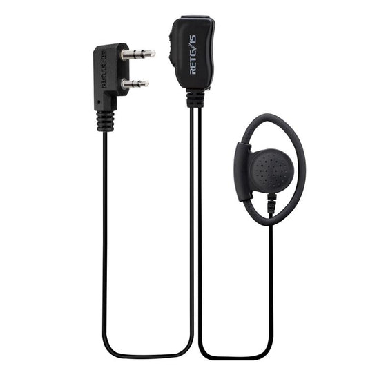 RETEVIS EEK012 Adjustable Contour High Volume K-head Double-needle D-type Ear Hook for H-777/RT-5R/RT1/RT2/RT5 /888s/UV5R, EEK012