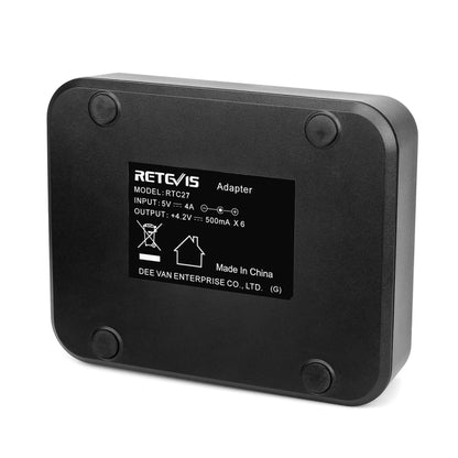 RETEVIS RTC27 Multi-function Six-Way Walkie Talkie Charger for Retevis RT27,, RTC27 EU Plug, RTC27 US Plug
