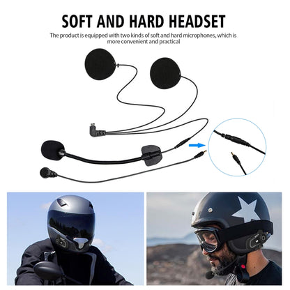 WUPP Bluetooth 5.1 S2 Motorcycle Helmet Full Duplex Bluetooth Intercom Headset Earphone